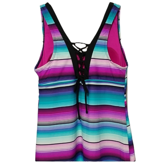 Zero X Posur Striped Active Wear Exercise Dress Medium - Picture 2 of 5